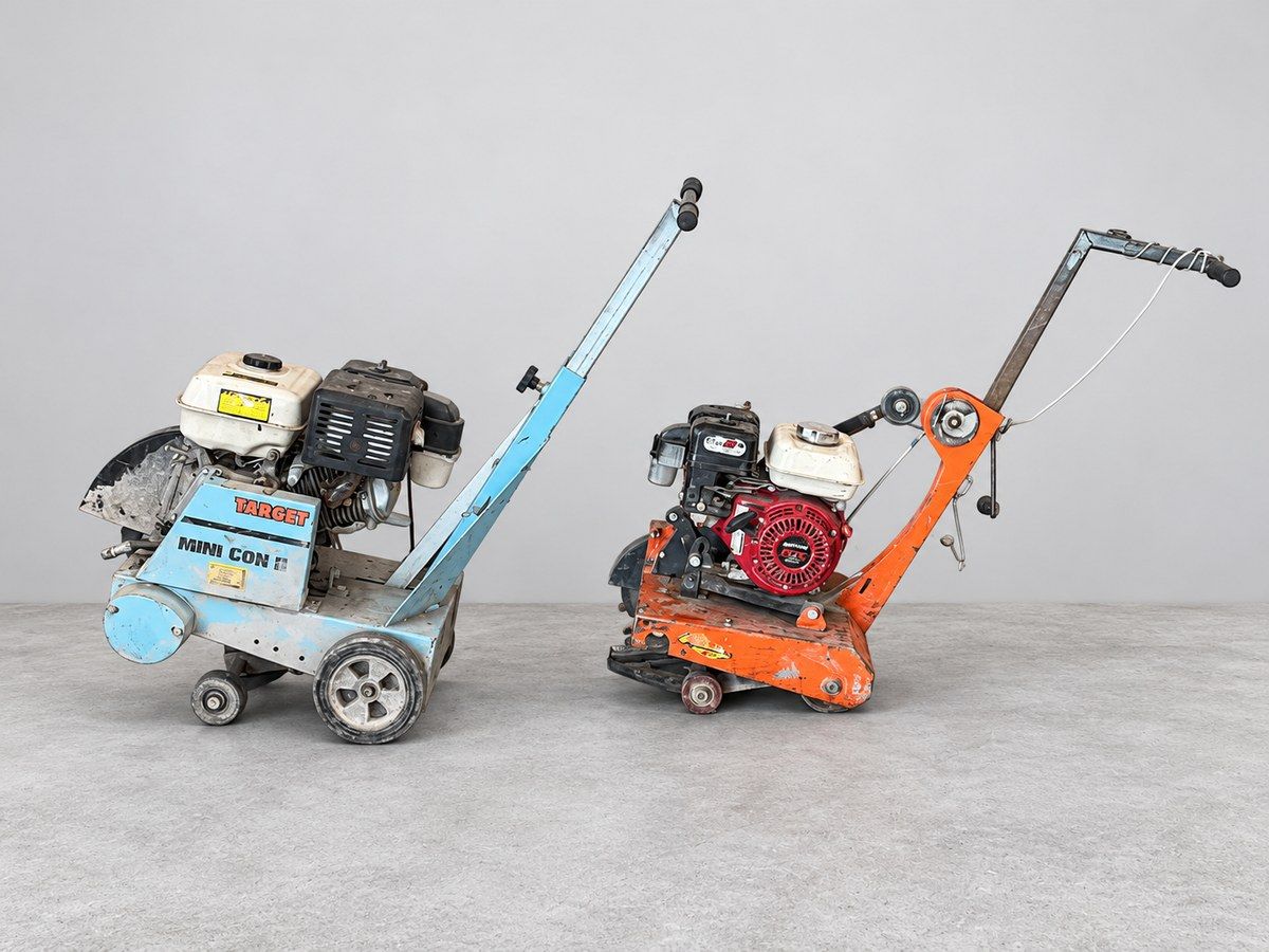 Walk-behind concrete saw